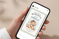 Sailor Teddy Bear Birthday Invitation Template, Canva Product Image 6