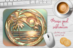 Iridescent &amp; gold summer beach mouse pad sublimation design Product Image 1