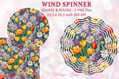 Flowers Wind spinner|Garden flowers Wind spinner sublimation Product Image 1