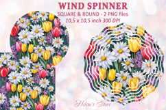 Flowers Wind spinner|Garden flowers Wind spinner sublimation Product Image 1