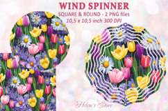Flowers Wind spinner|Garden flowers Wind spinner sublimation Product Image 1