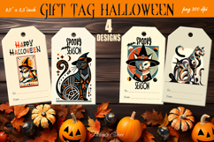Halloween gift tags printable BUNDLE |Gift tag designs png Product Image 8