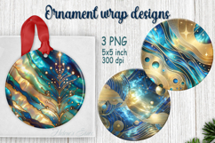 Fantasy cosmos round ornament sublimation designs PNG Product Image 1