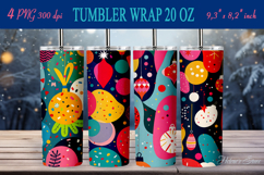Abstract Christmas pattern straight tumbler 20oz wrap design Product Image 1
