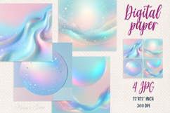 Round light blue pearl digital paper| Scrap booking graphics Product Image 1