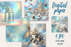 Christmas magic digital papers BUNDLE|Pink Scrap booking jpg Product Image 8