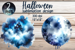 Horror blue Halloween night sky clipart t shirt design png Product Image 1
