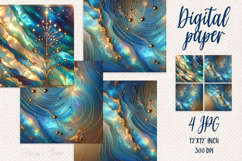 Cosmic sky digital paper | Fantasy Scrap booking graphics Product Image 1