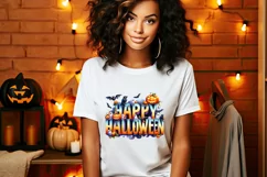 Halloween clipart sublimation t shirt | Happy Halloween PNG Product Image 3