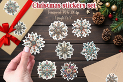 Christmas snowflakes printables stickers |Cute snowflake png Product Image 1