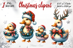 Christmas funny rubber ducks clipart t shirt design png Product Image 1