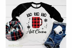 Hot Cocoa Svg, Ho Ho Ho svg, Buffalo plaid svg Product Image 2