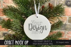 Ceramic Christmas ornament on Tree MOCKUP| PSD & JPEG Product Image 1