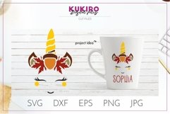 Fall Unicorn SVG - Autumn Acorn unicorn cut file Product Image 1