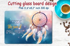 Inspiring quote kitchen glass cutting board sublimation png Product Image 2