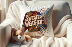 Sweater Weather Chenille Embroidered Patch Puffy Autumn PNG Product Image 3