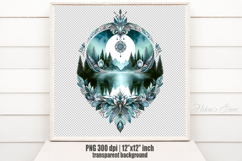 Mountains lake watercolor sublimation design |Nature clipart Product Image 2