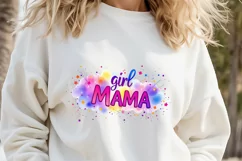 Girl mama clipart | Mothers day Sublimation design png Product Image 2