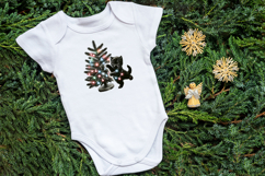 Christmas lights &amp; black cat clipart| Winter t shirt designs Product Image 1