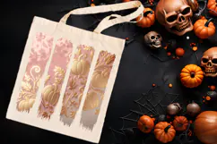 Cute golden pumpkins pink brush strokes t shirt design png Product Image 3
