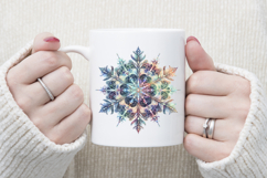 Christmas snowflakes clipart|Cute Winter flower shirt design Product Image 3
