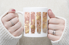 Cute golden pumpkins pink brush strokes t shirt design png Product Image 4