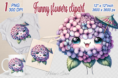 Cute summer flowers Clipart | Funny floral girly designs png Product Image 1