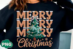 Floral Merry Merry Merry Christmas Png Product Image 1