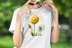 Wildflowers dandelion clipart | Vintage flowers graphics Product Image 4
