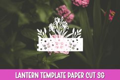 Irises Flowers Lantern SVG I Floral paper cut SVG Product Image 2