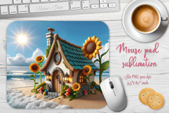 Beach gnomes house mouse pad sublimation design png Product Image 1