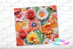 3D Floral 20 oz Skinny Tumbler Wrap Product Image 2