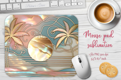Summer beach mouse pad sublimation design| Iridescent &amp; gold Product Image 1