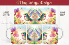 Cute Hummingbird mug wraps sublimation designs |Humming bird Product Image 1