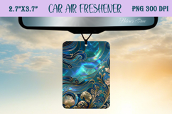 Iridescent ocean pattern Air Freshener Car sublimating Product Image 1