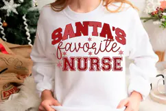 Santa's Favorite Nurse SVG,Christmas SVG Product Image 3