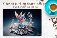 3d Crystal butterfly cutting board sublimation | Glass board Product Image 1