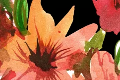 Watercolor Red Flowers Clipart PNG Product Image 7