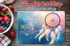 Inspiring quote kitchen glass cutting board sublimation png Product Image 1