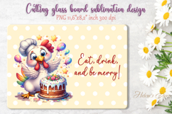 Cute chicken and funny quote cutting board sublimation png Product Image 1