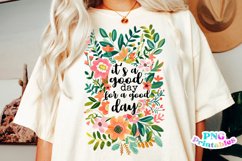 Floral Inspirational PNG | It's A Good Day For A Good Day Product Image 1