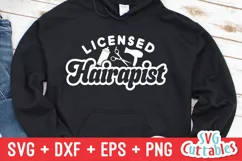 Hairstylist SVG | Licensed Hairapist | Shirt Design Product Image 1