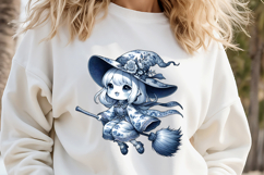 Cute Halloween Witch clip art png | Funny girl shirt designs Product Image 3