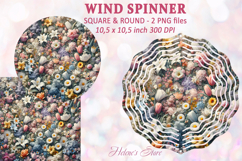 Flowers Wind spinner|Garden flowers Wind spinner sublimation Product Image 1