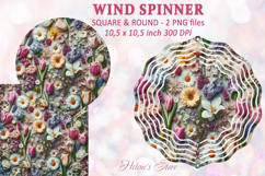 Flowers Wind spinner|Garden flowers Wind spinner sublimation Product Image 1