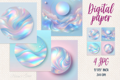 Round light blue pearl digital paper| Scrap booking graphics Product Image 1
