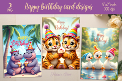 Funny animals greeting card designs | Happy Birthday cards Product Image 1