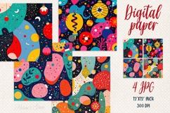 Christmas colorful abstract digital papers|Scrap booking jpg Product Image 1