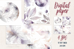 Luxury floral pattern digital papers jpeg | Scrap booking Product Image 1
