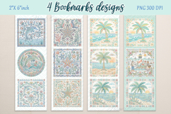 Pastel sea life Printable bookmark BUNDLE | Book craft png Product Image 10